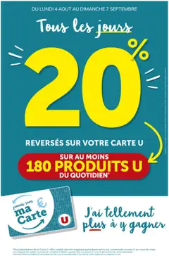 Aperçu Hyper U Ma sélection Carte U août valable à partir du 04/08/2025