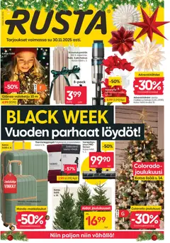 Esikatselu Rusta - Black Friday voimassa alkaen 24/11/2025