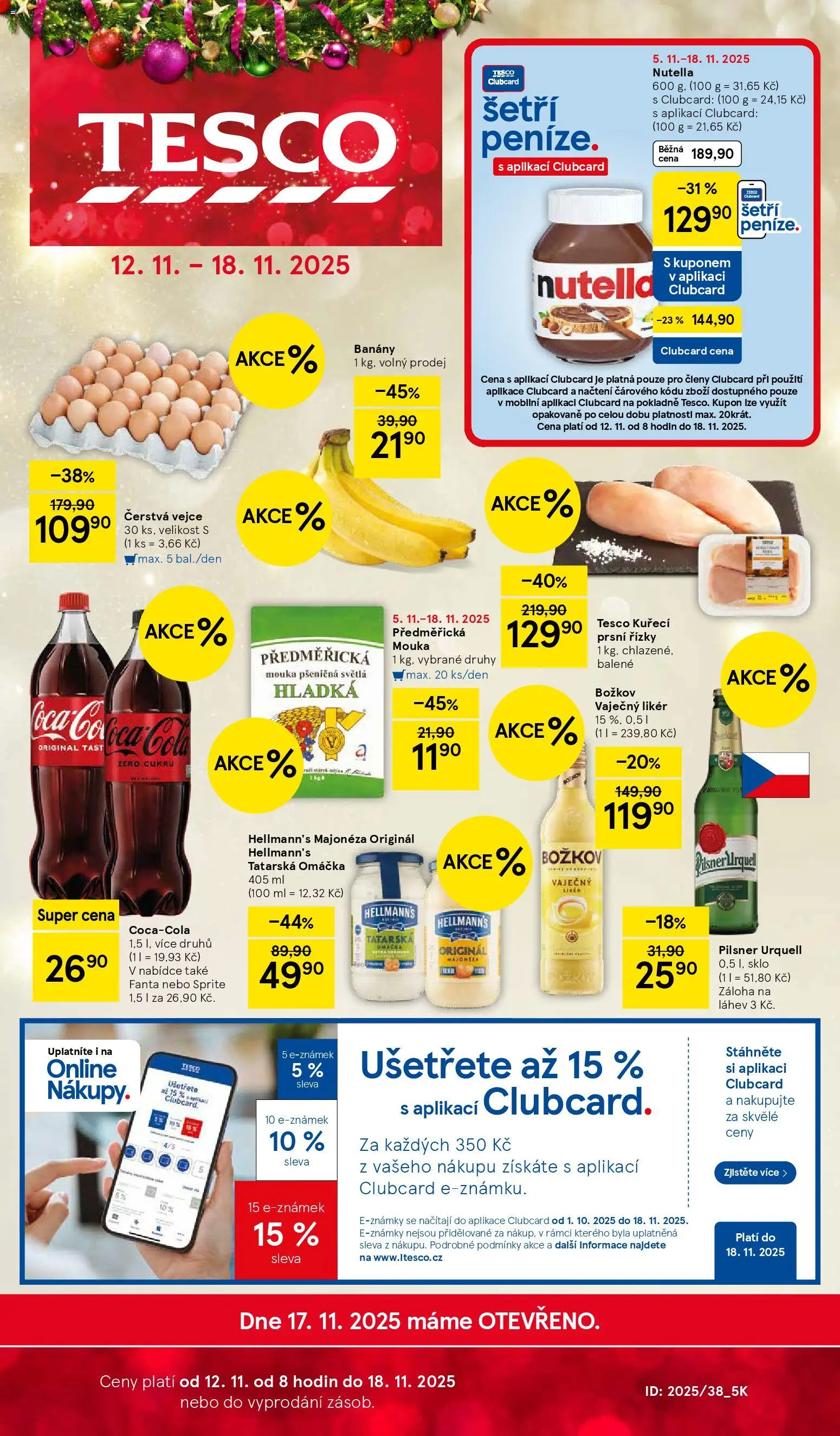 Tesco leták - Hypermarket - strana 1- platný od 12.11.2025