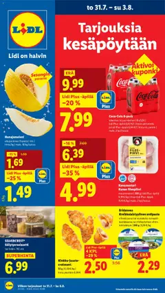 Esikatselu Lidl tarjoukset voimassa alkaen 31/07/2025