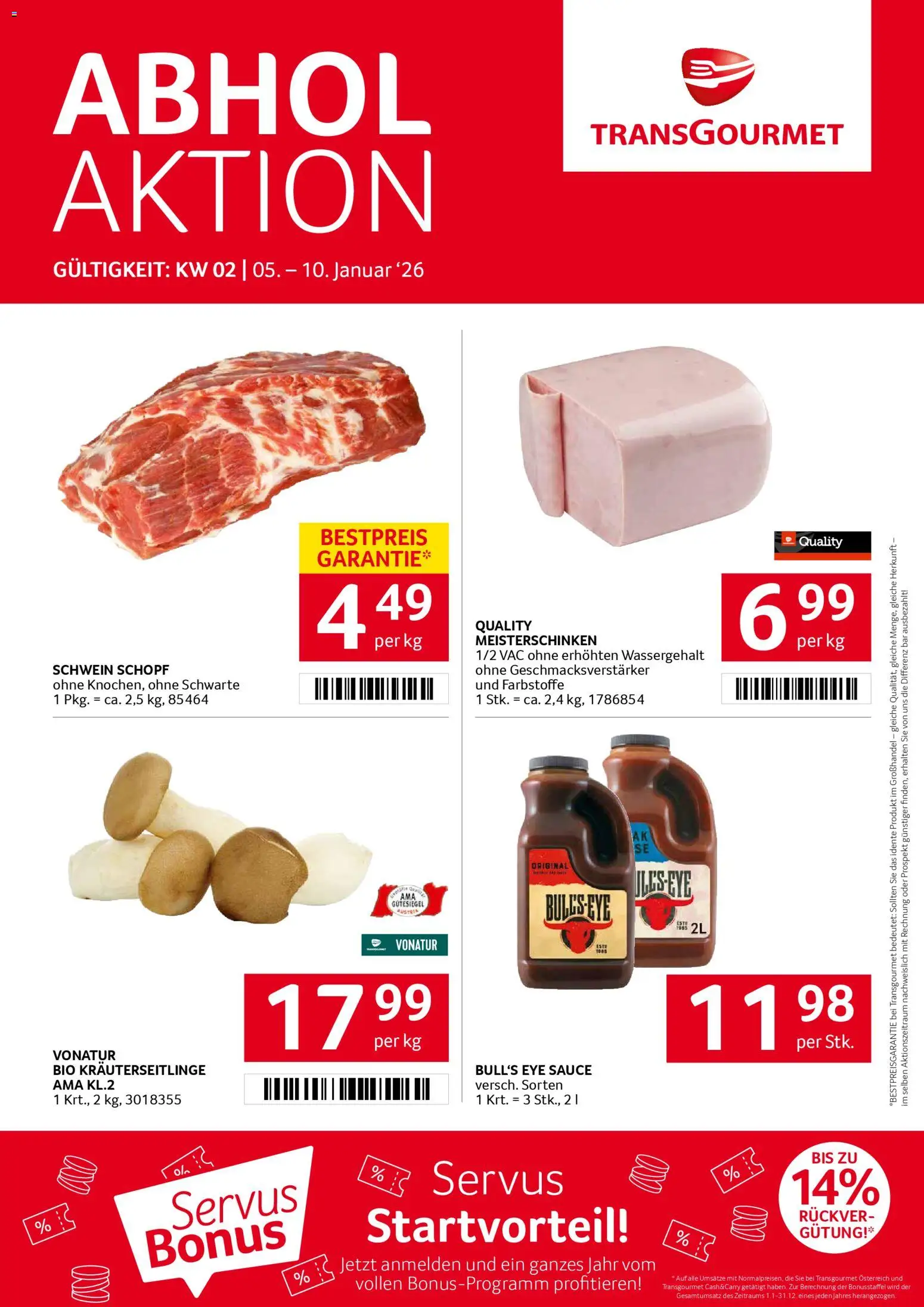 Transgourmet Flugblatt - Seite 1- gültig ab 05.01.2026