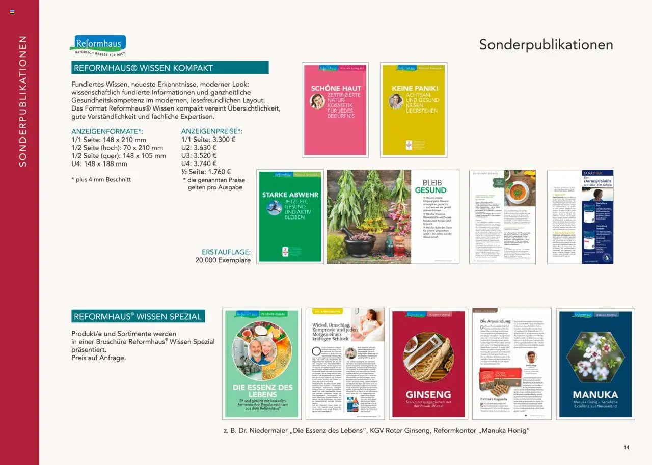 Reformhaus Bacher Themenplan 2025 - Seite 14 - gültig ab 01.01.2025