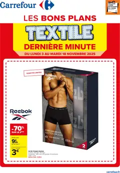 Aperçu Carrefour catalogue les bons plans textile valable à partir du 03/11/2025