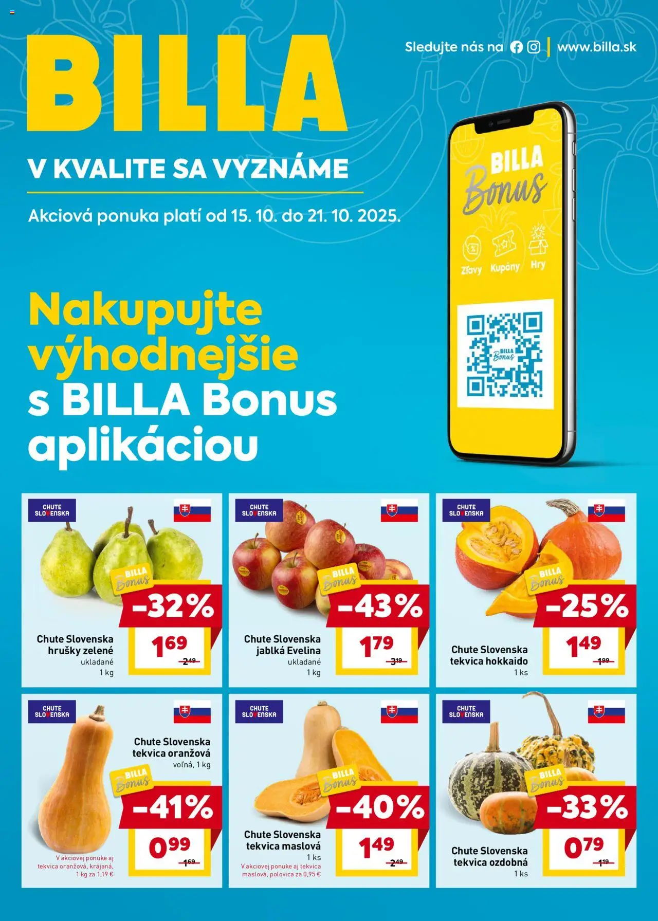 Billa Bonus - strana 1- platný od 15.10.2025