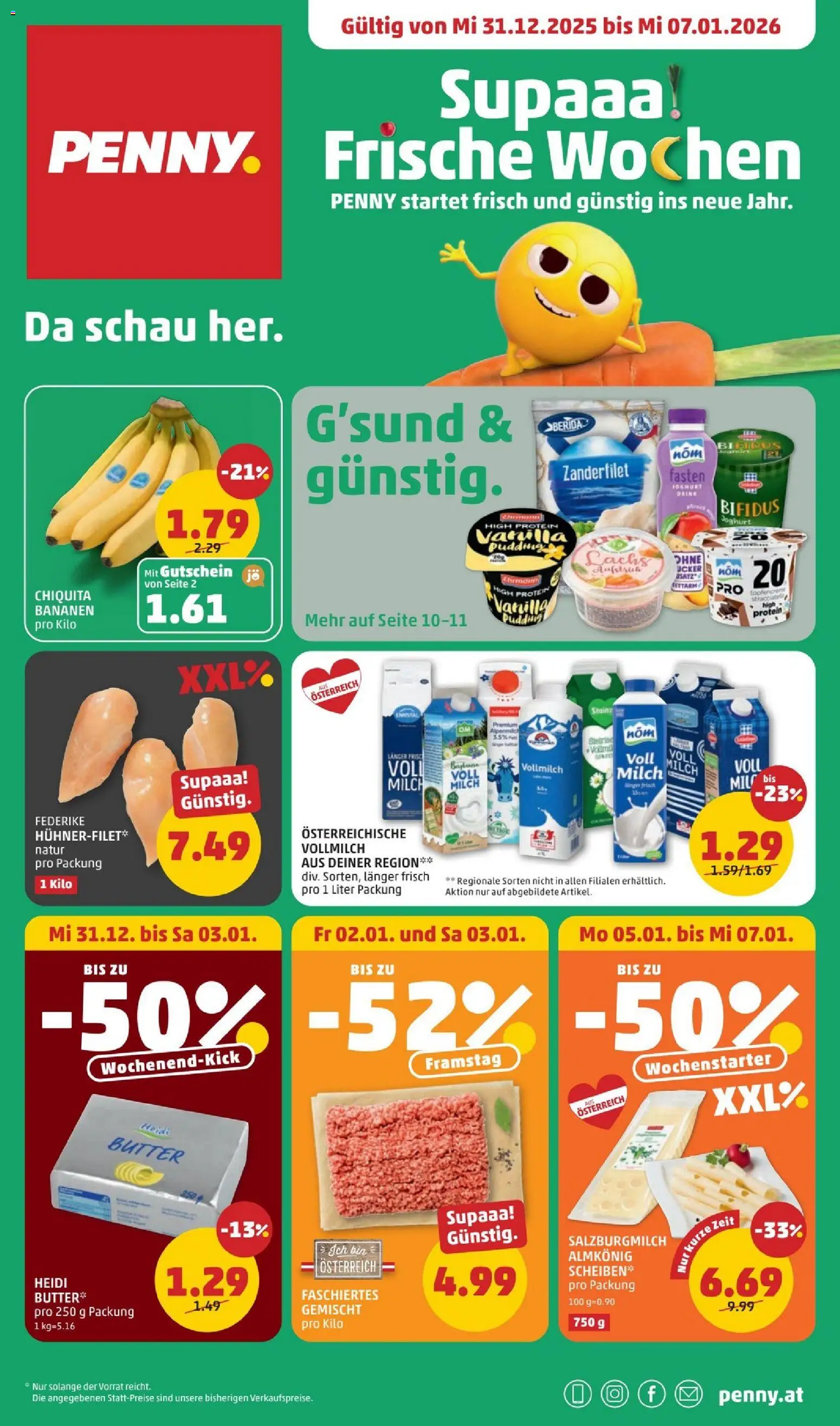 Penny Markt Flugblatt - Seite 1- gültig ab 31.12.2025