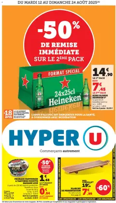 Aperçu Hyper U catalogue les prix bas de la semaine valable à partir du 12/08/2025