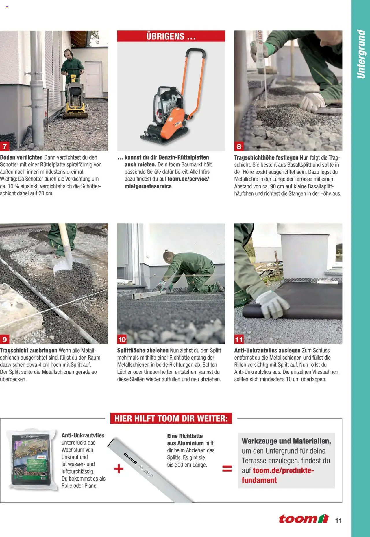 Toom Baumarkt Anleitung Terrasse bauen - Seite 11 - gültig ab 01.01.2024