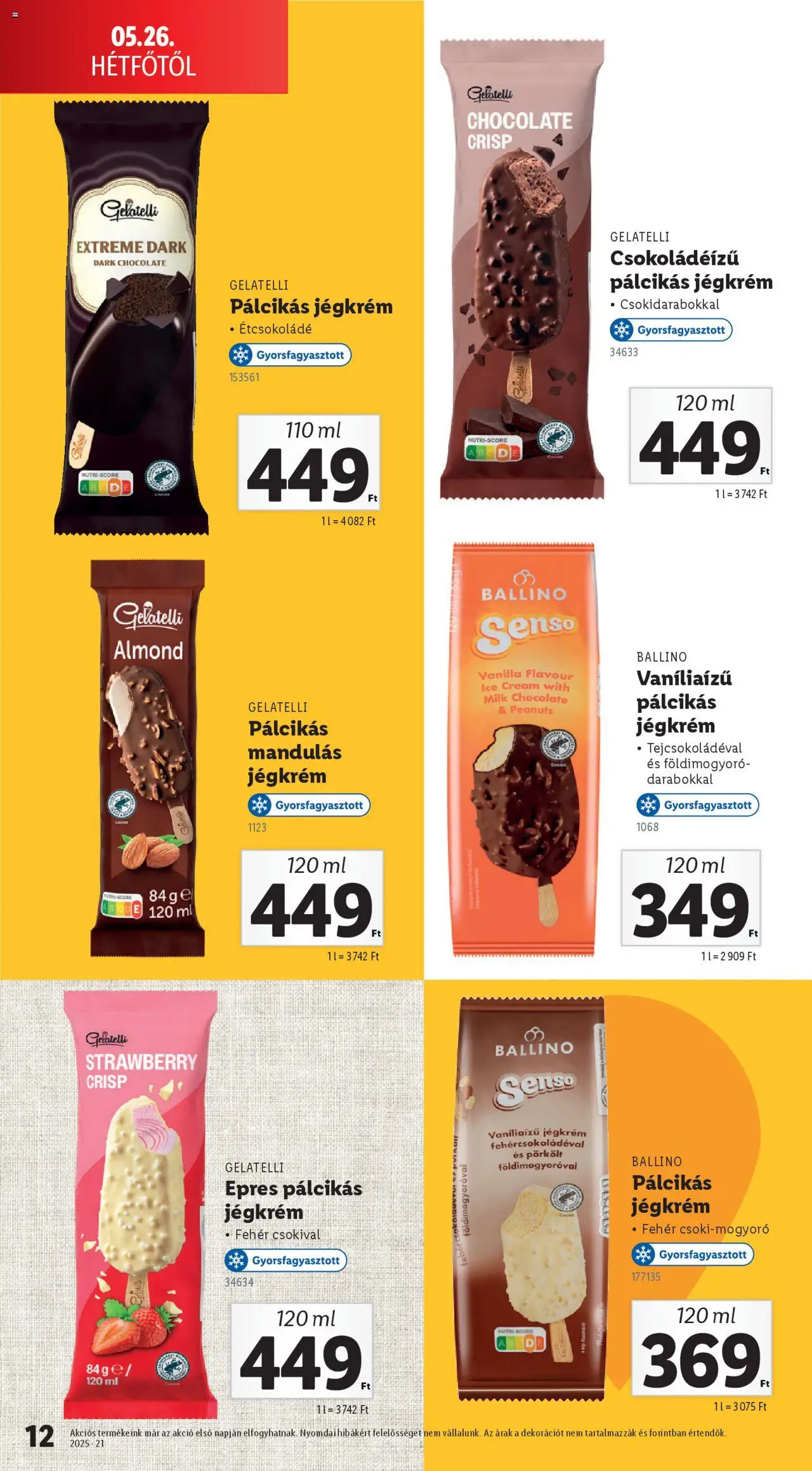 Lidl - Jégkrémkatalógus - 12oldal - érvényes 2025.05.26.-tól