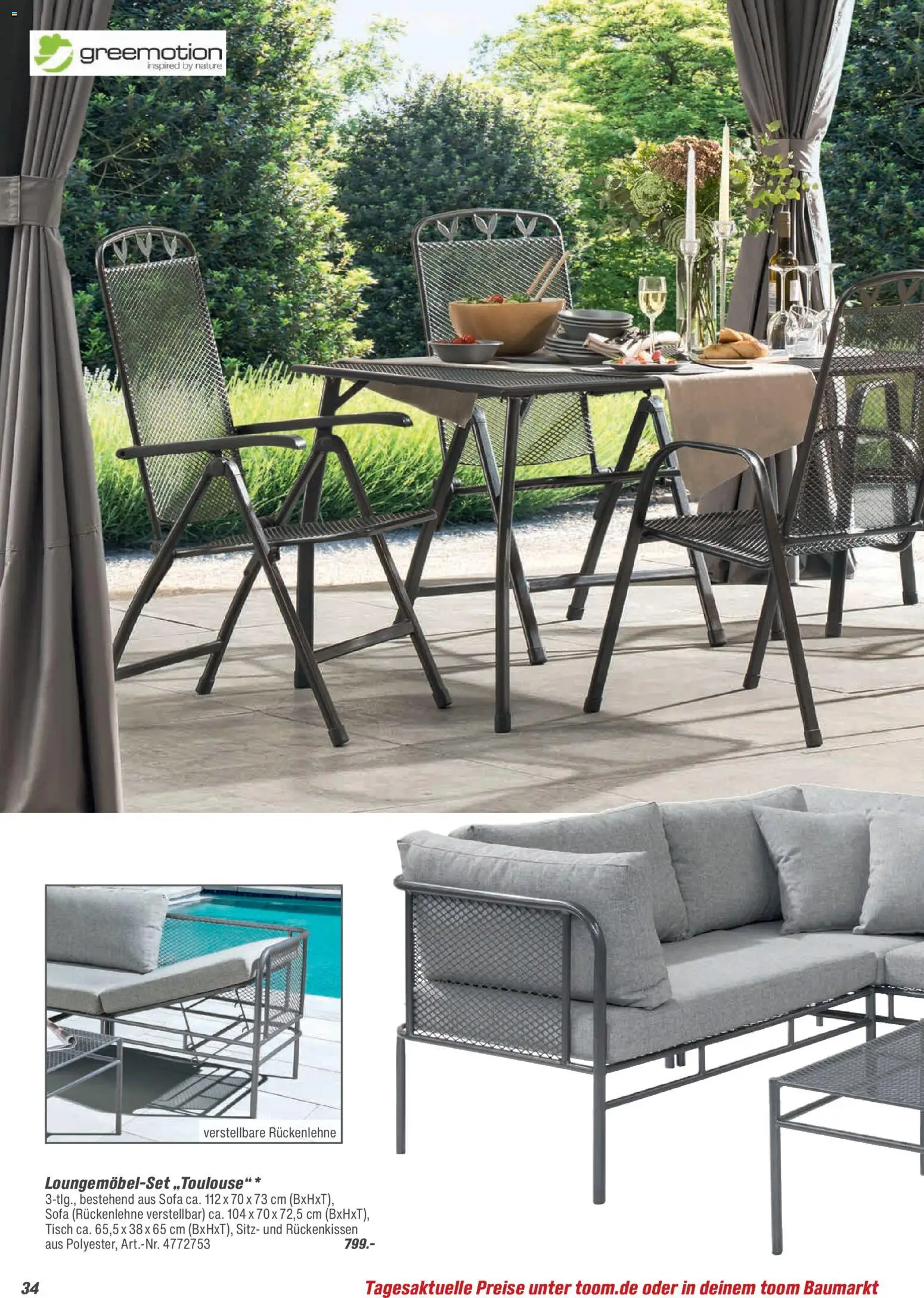 Toom Baumarkt  Gartenmöbel & Solar-Leuchten 2026 - Seite 34 - gültig ab 01.01.2026