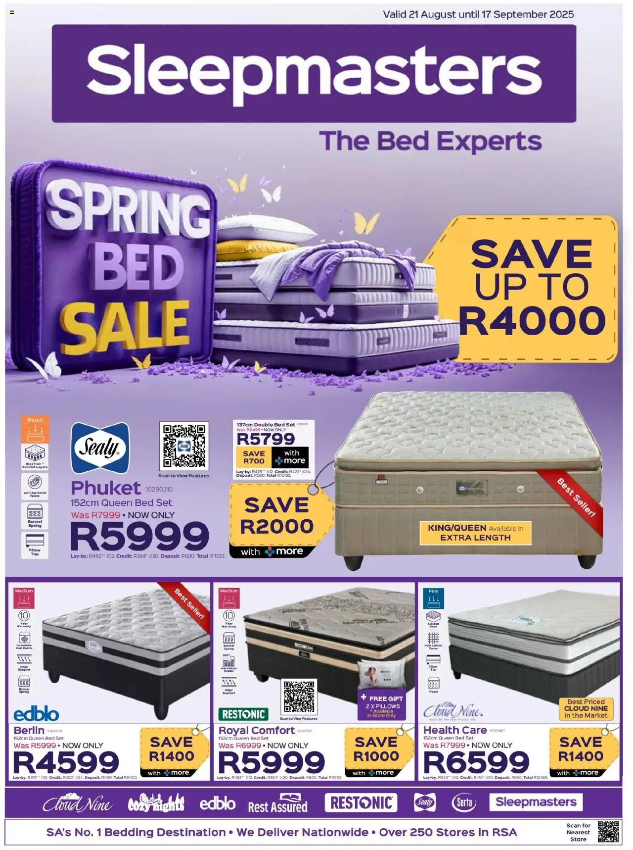 Sleepmasters Specials - page 1- valid from 21/08/2025