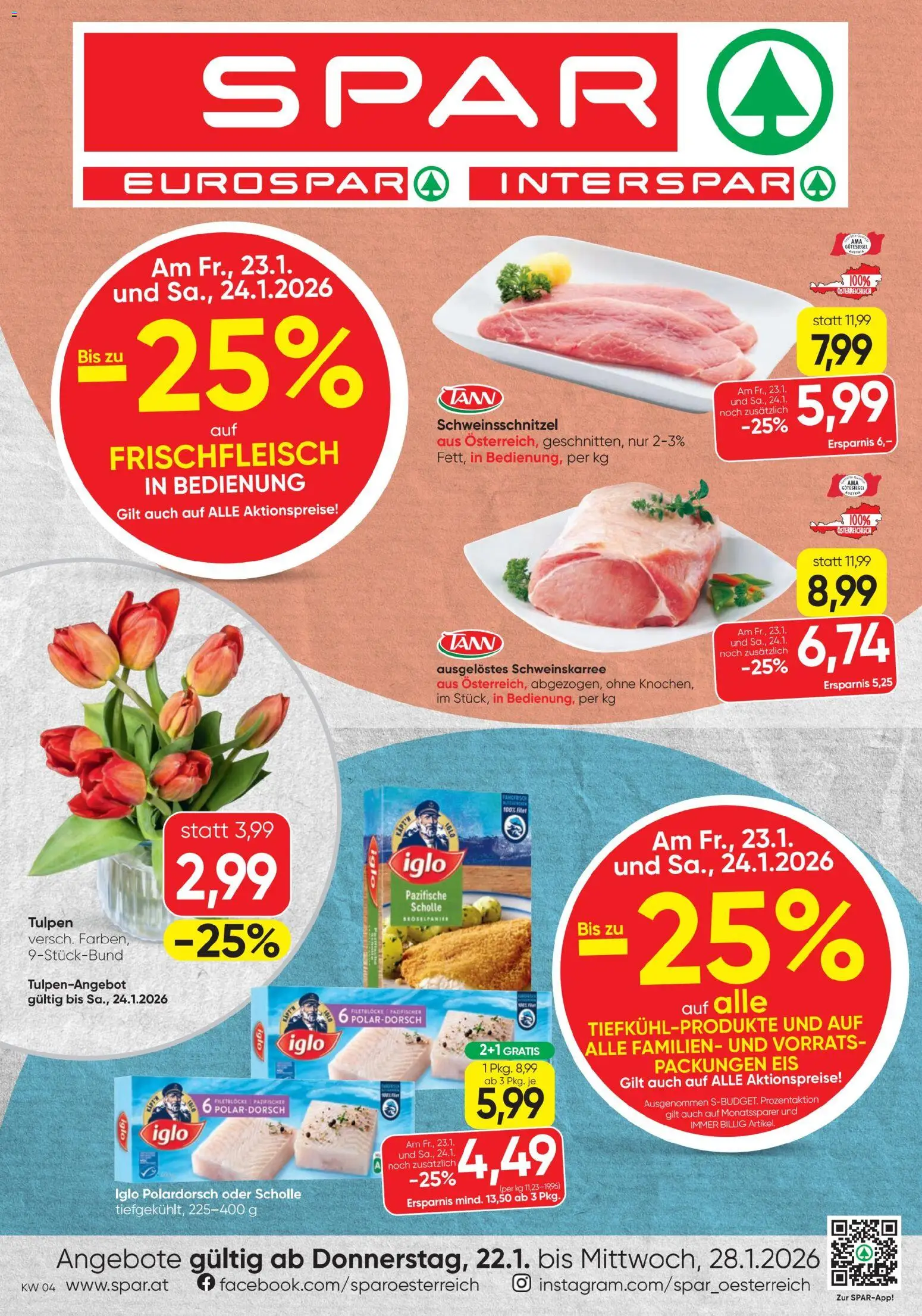 Spar Flugblatt - Seite 1- gültig ab 22.01.2026