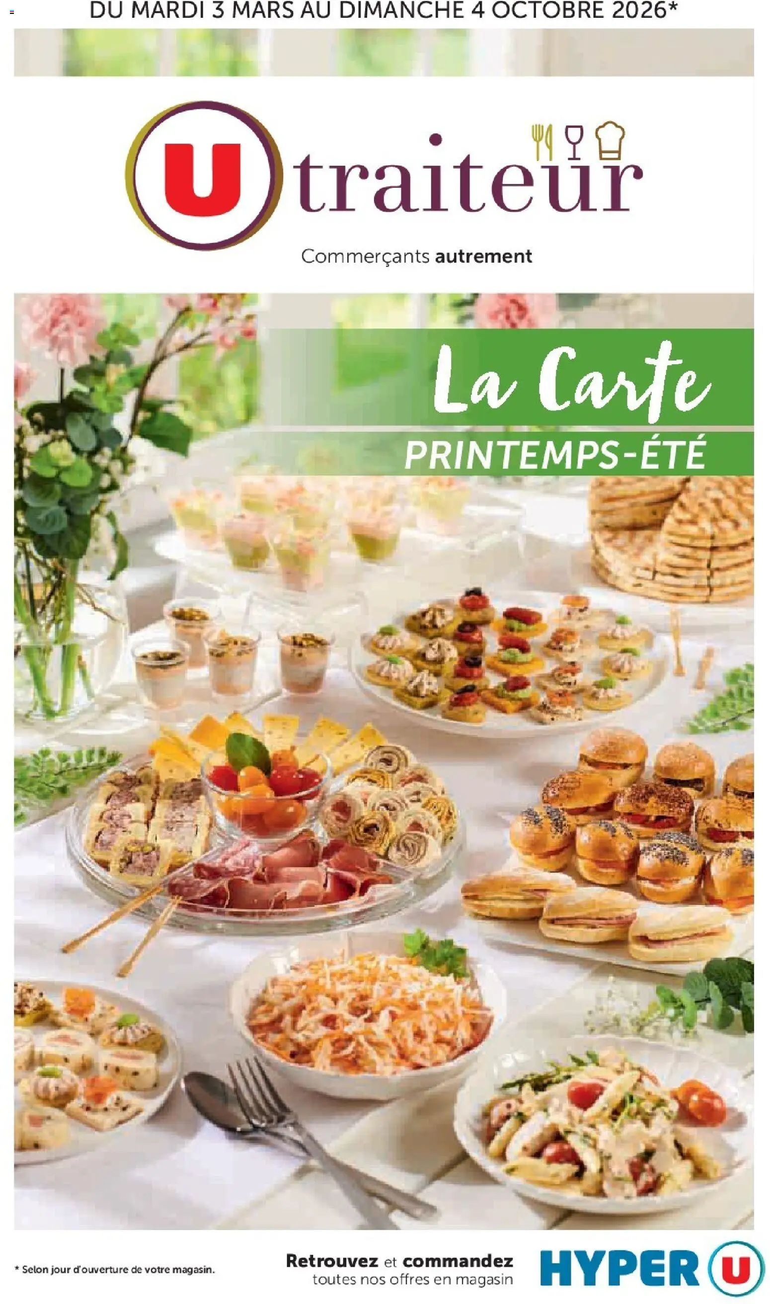 Hyper U - La carte Printemps Été - page 1 - valable à partir du 03/03/2026