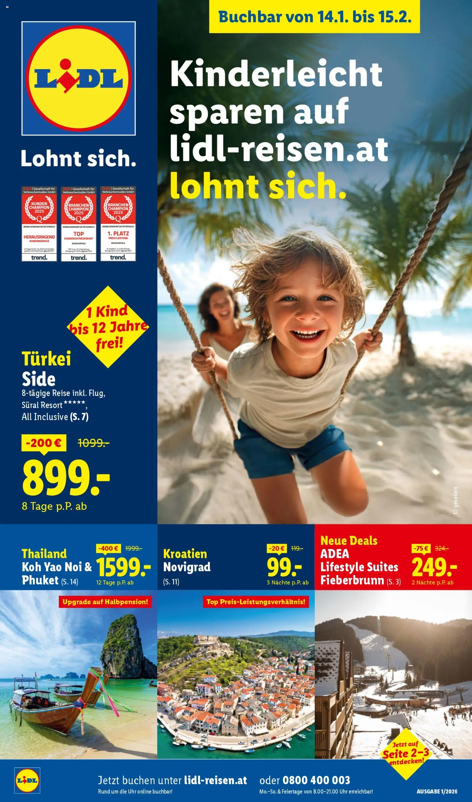 Lidl Frühbucher-Highlights - Seite 1- gültig ab 14.01.2026