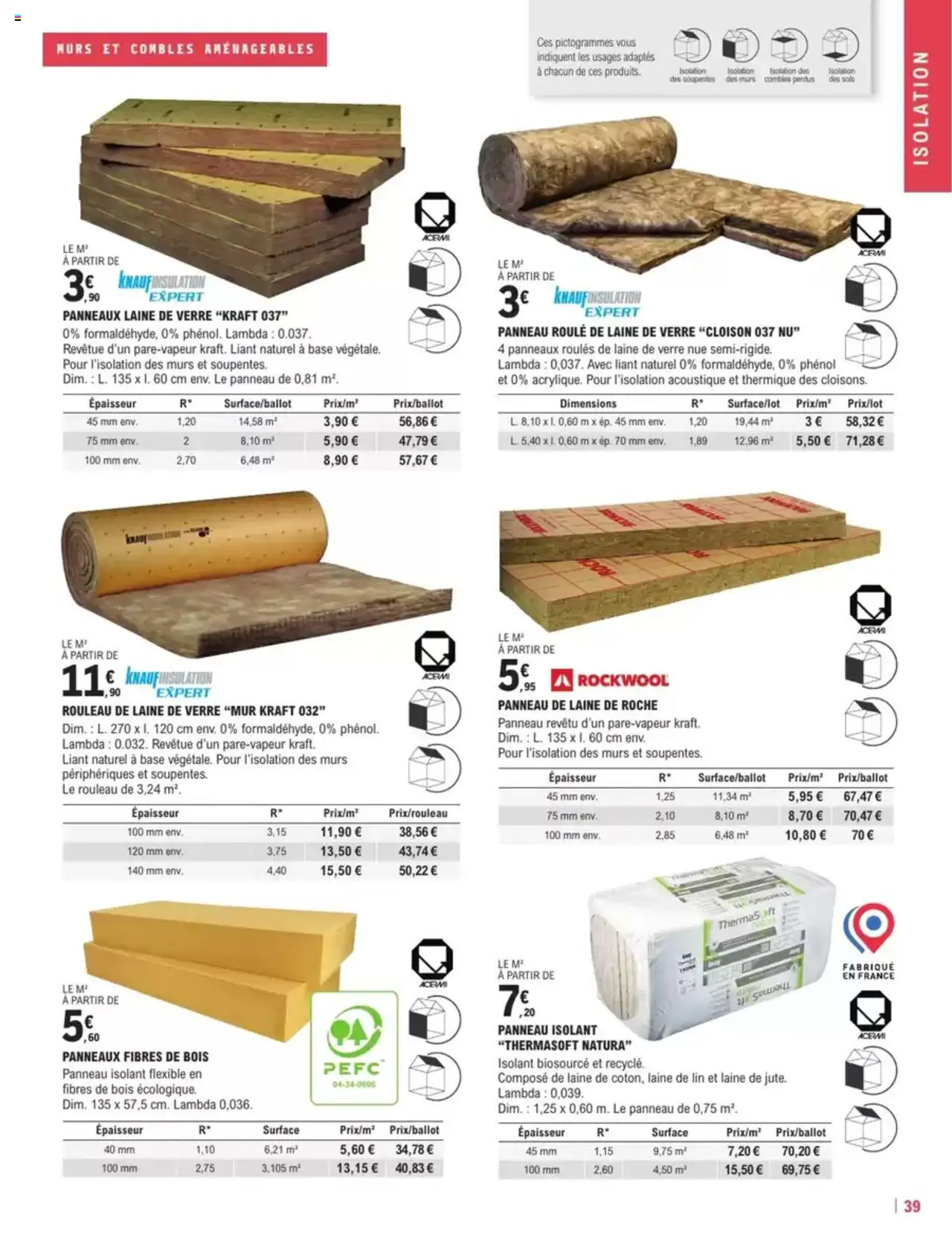 Brico E.Leclerc Guide Construction - page 39 - valable à partir du 11/02/2025
