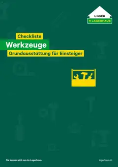 Vorschau Lagerhaus Checkliste: Werkzeuge gültig ab 06.08.2025