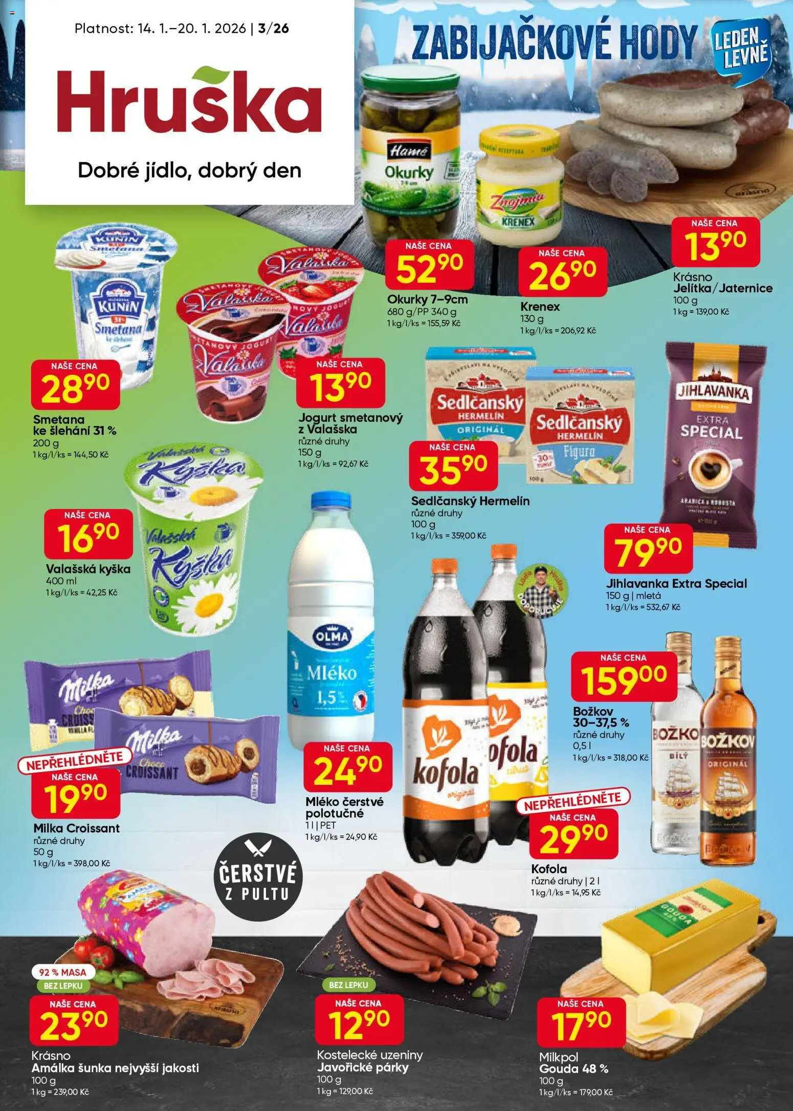 Hruška leták - strana 1- platný od 14.01.2026