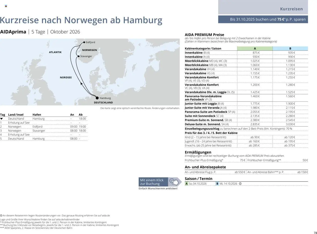 Aida Sommer 2026 - Seite 78 - gültig ab 01.03.2026