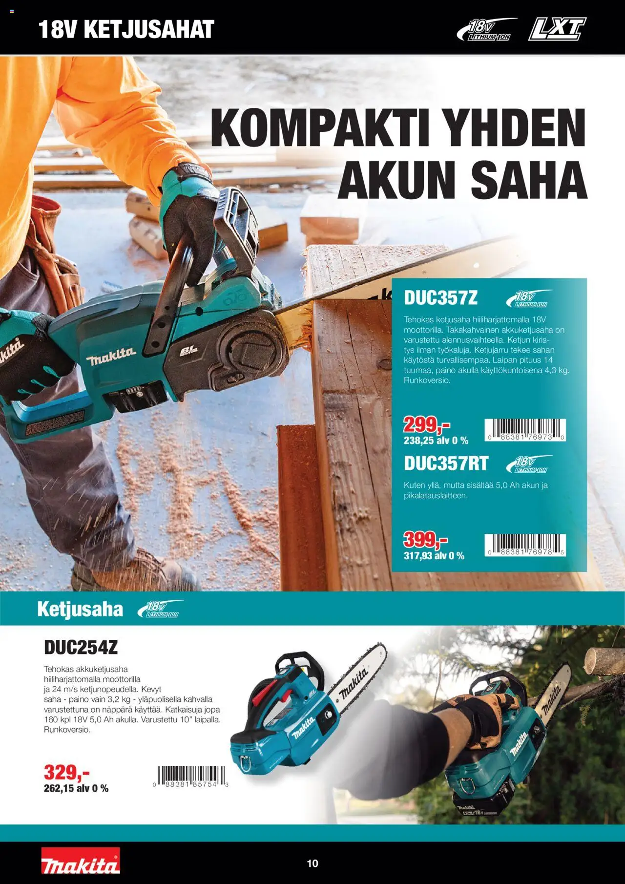 Makita tarjoukset - LXT Puutarha 2025 - sivu 10- voimassa alkaen 08/05/2025