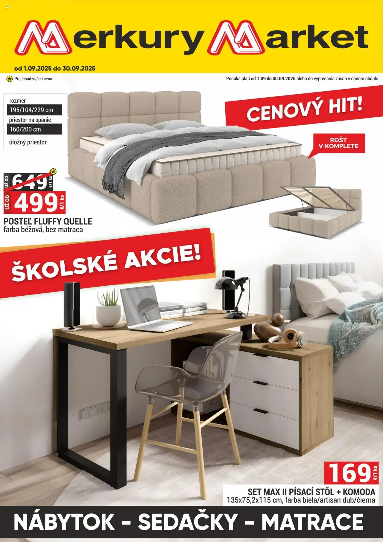 Merkury Market nábytok, sedačky, matrace - strana 1- platný od 01.09.2025