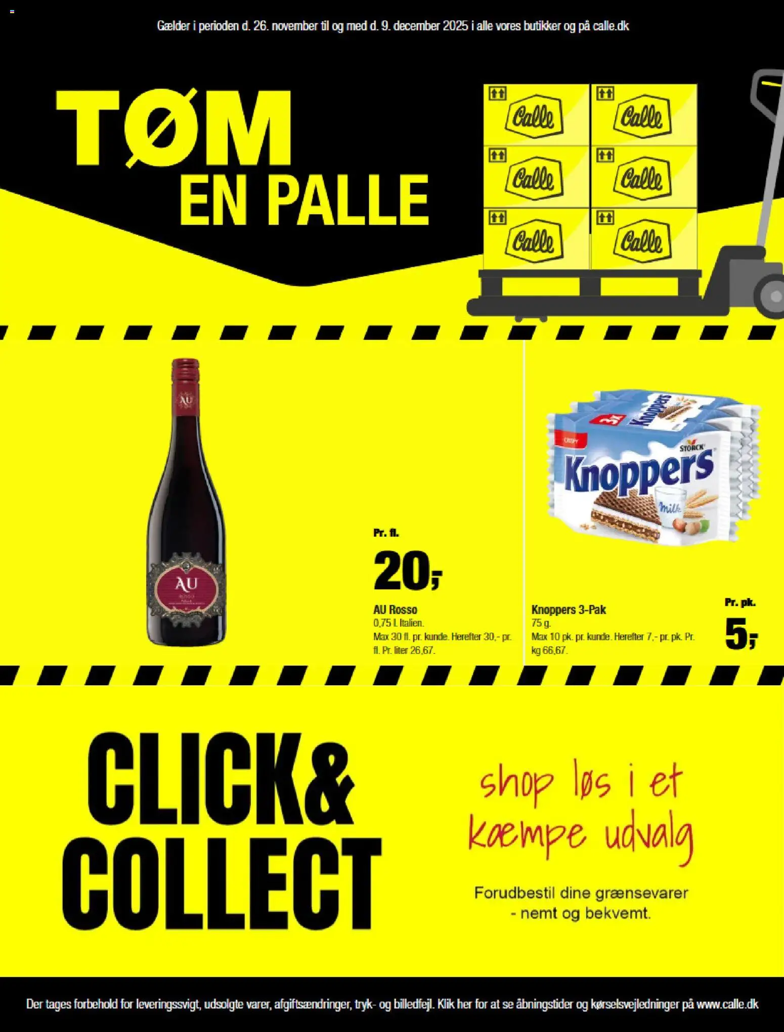 Calle - Tøm en palle - side 1- gyldig fra 26/11/2025