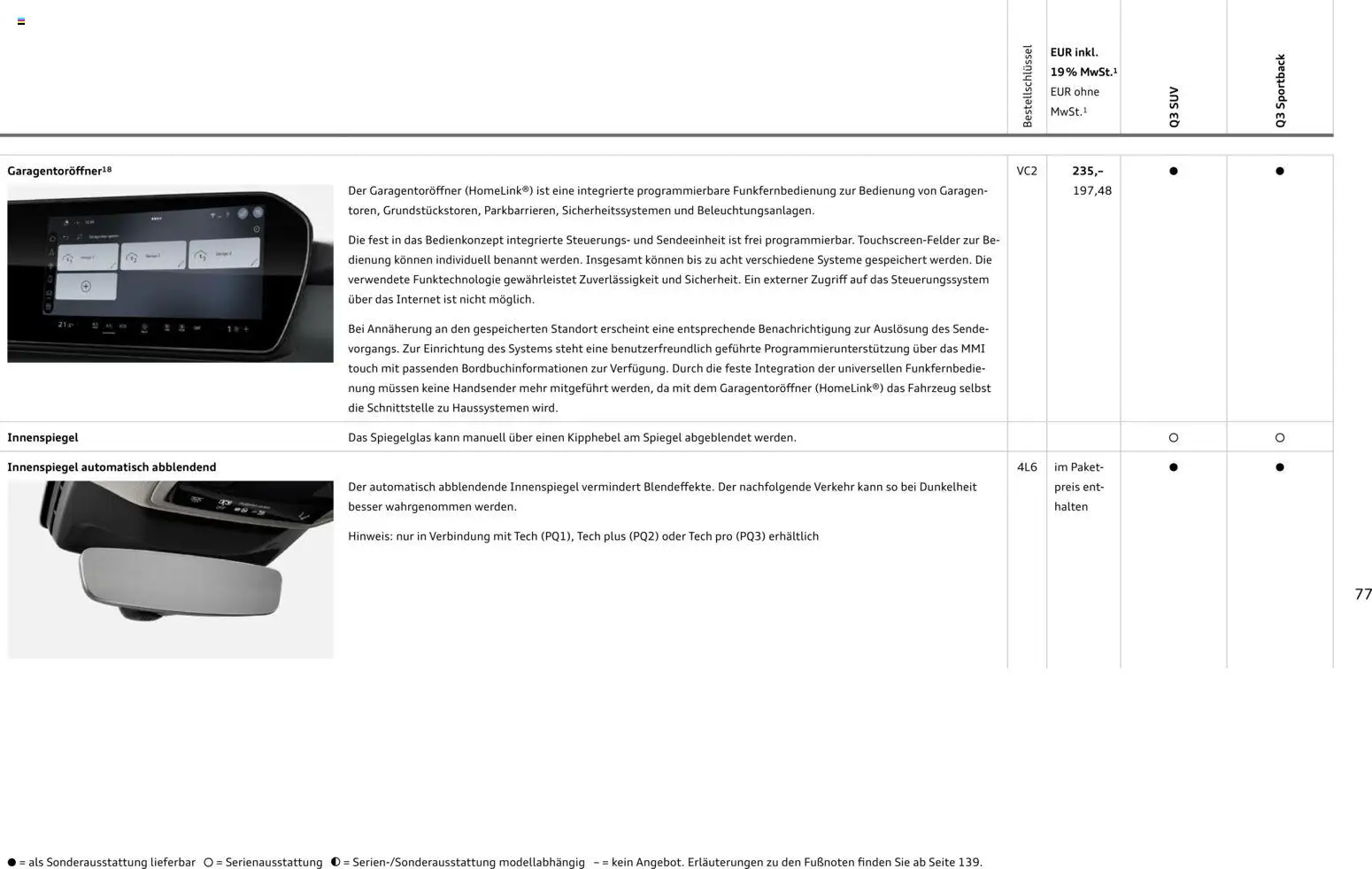 Audi Q3 - Seite 77 - gültig ab 09.01.2025