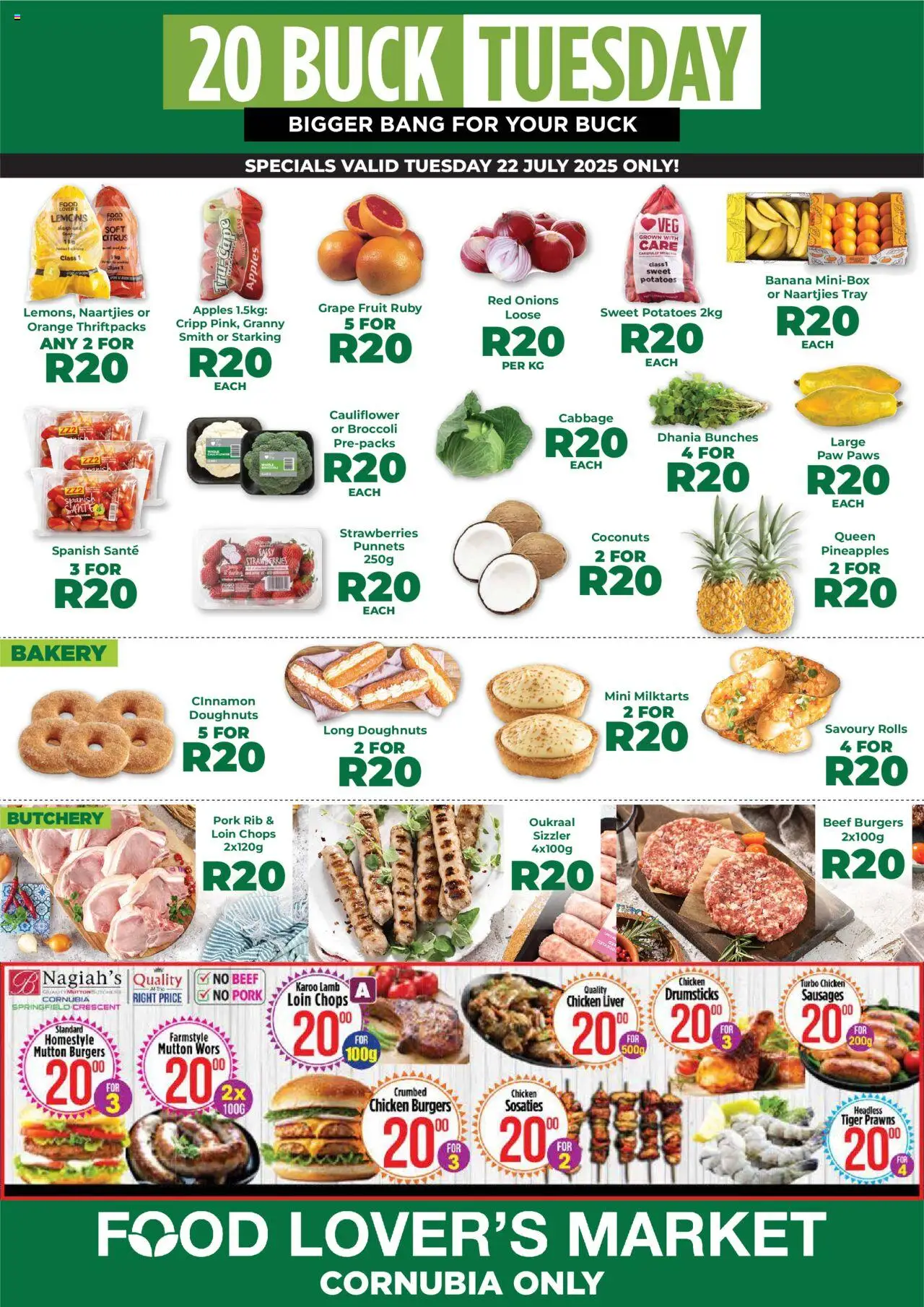 Food Lover's Market KwaZulu-Natal - Cornubia - 20 Buck Tuesday - page 1- valid from 22/07/2025