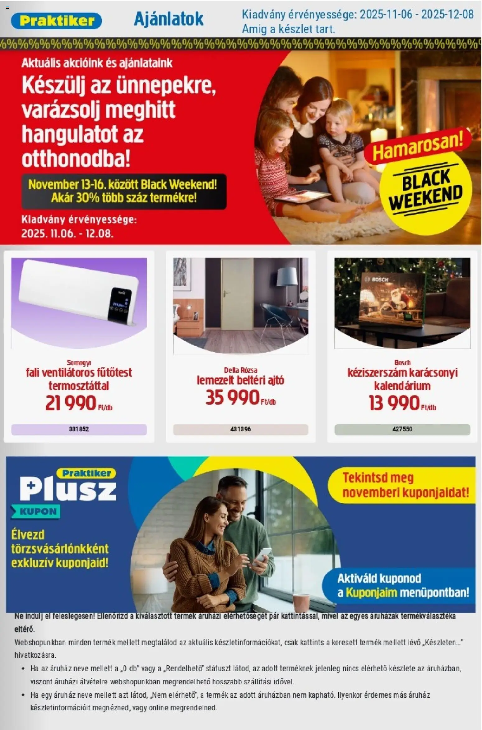 Praktiker Akciós újság - 1oldal - érvényes 2025.11.06.-tól