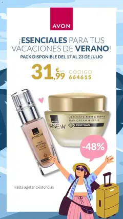 Vista previa del folleto Avon - Packs de viajes válido desde 17/07/2025