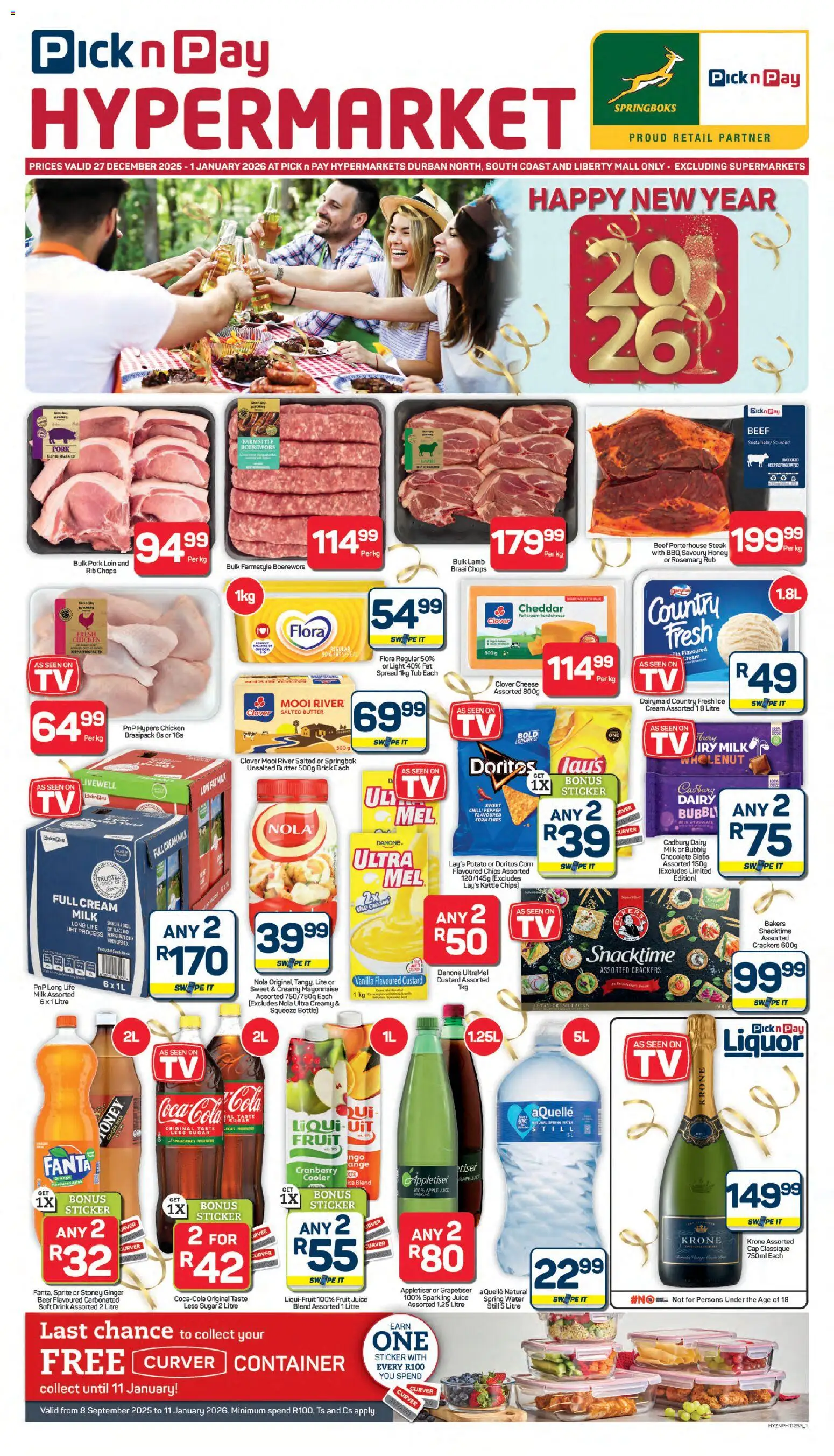 Pick n Pay - Hypermarket New Year Specials - page 1- valid from 27/12/2025