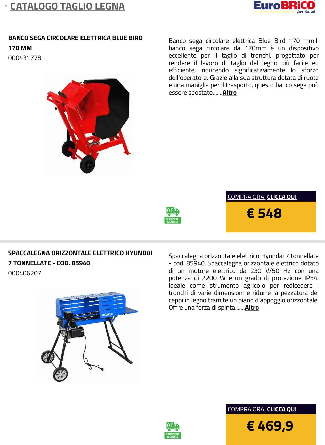 Eurobrico Taglio Legna catalogo - pagina 2 - valido dal 23/07/2025