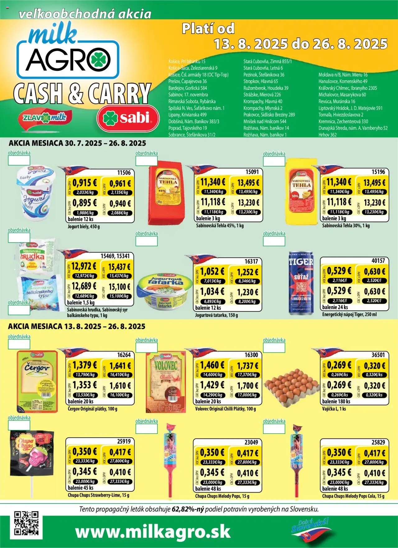 Milk Agro Cash & Carry - strana 1- platný od 13.08.2025