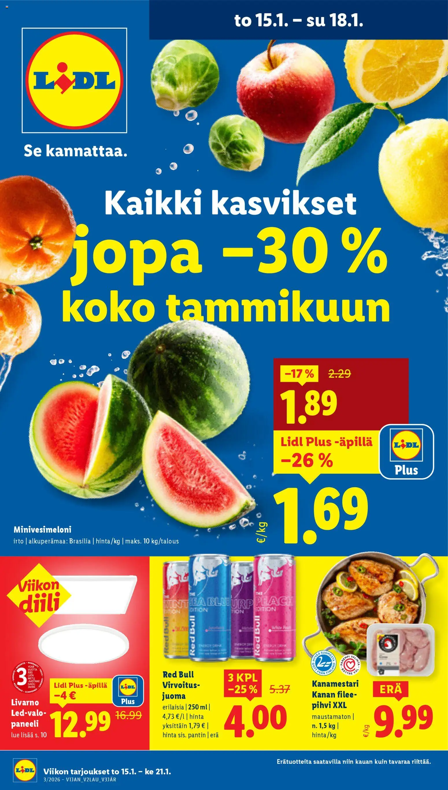 Lidl tarjoukset - sivu 1- voimassa alkaen 15/01/2026