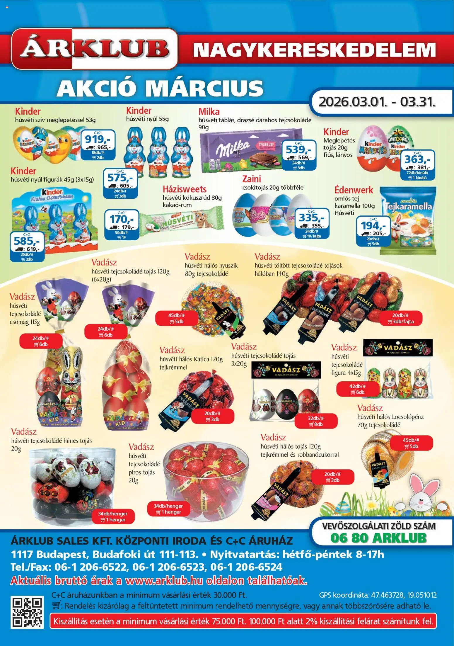 ÁRKLUB akciós újság - 1oldal - érvényes 2026.03.01.-tól
