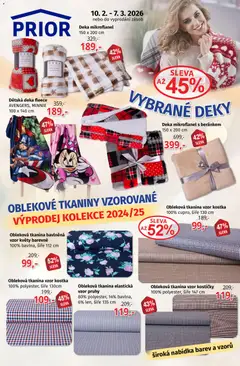 Náhled Prior - Akční Nabídka Bytového Textilu A Oděvních Látek platný od 10.02.2026