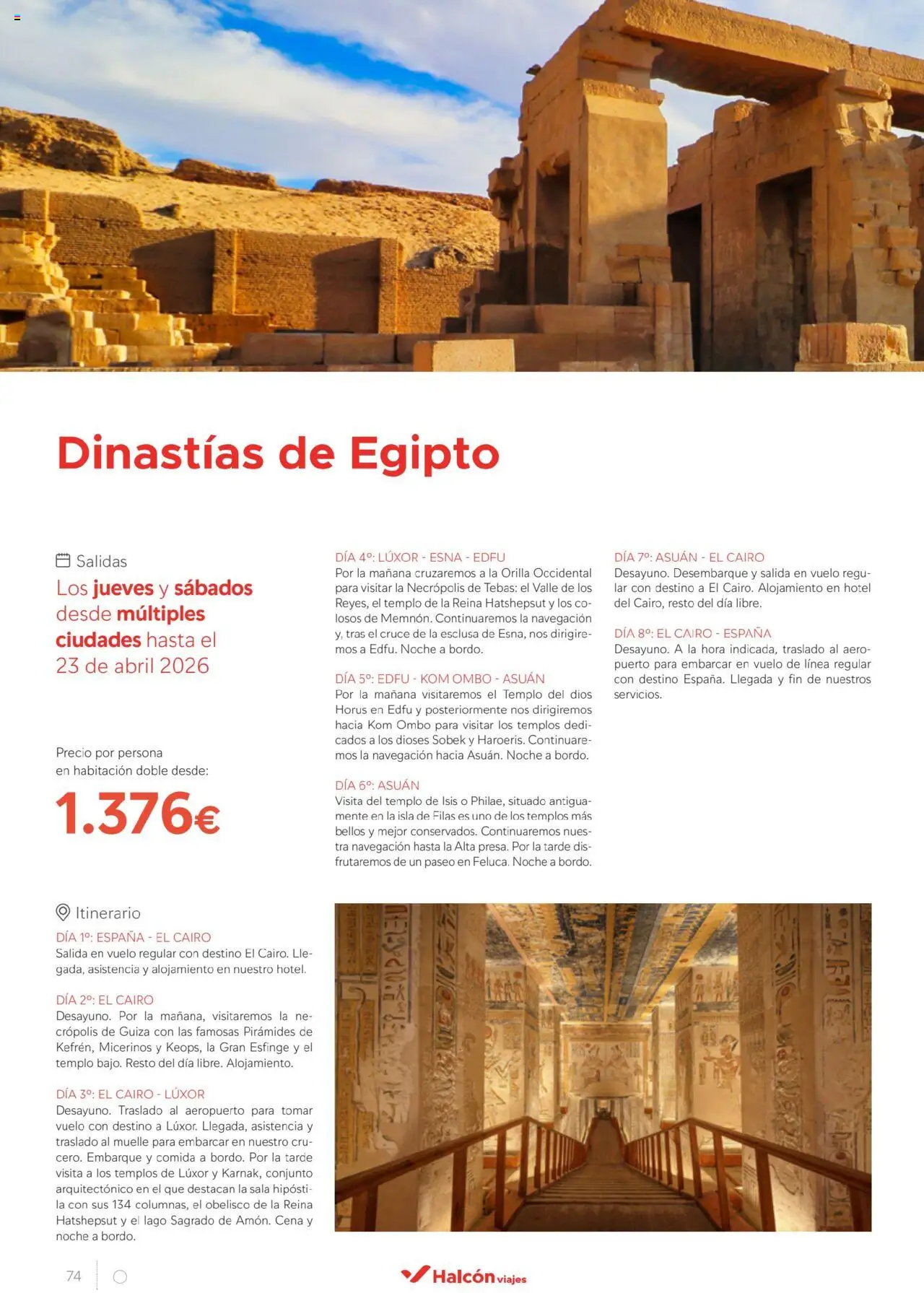 Halcón Viajes Egipto - Página de 74 - Válido desde 01/07/2025