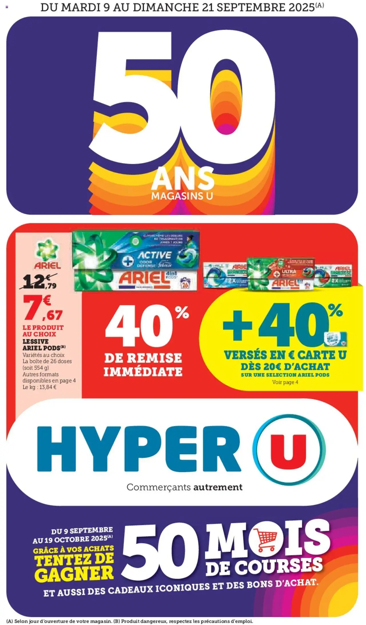 Hyper U catalogue - page 1 - valable à partir du 09/09/2025