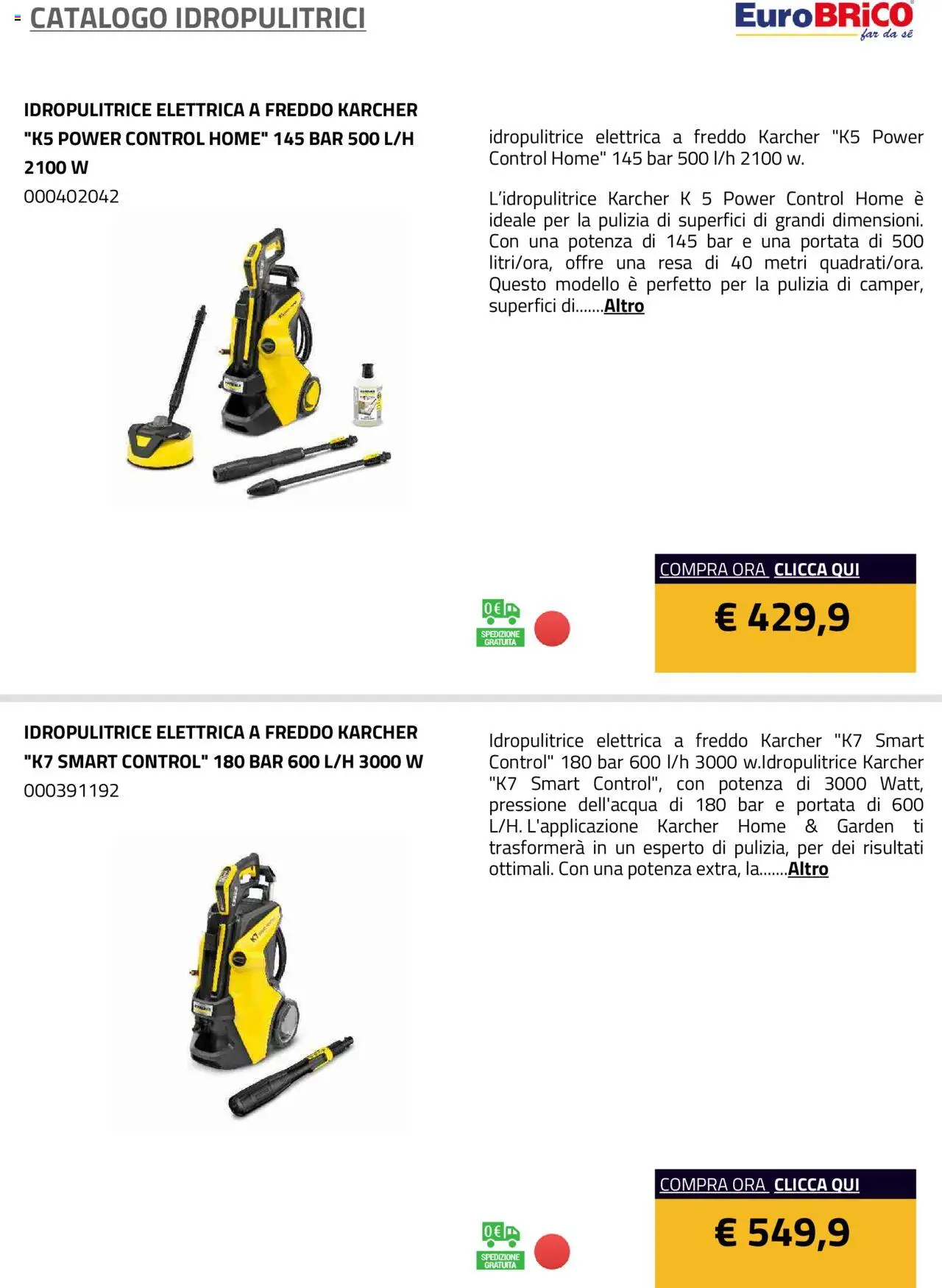 Eurobrico Idropulitrici catalogo - pagina 36 - valido dal 23/07/2025