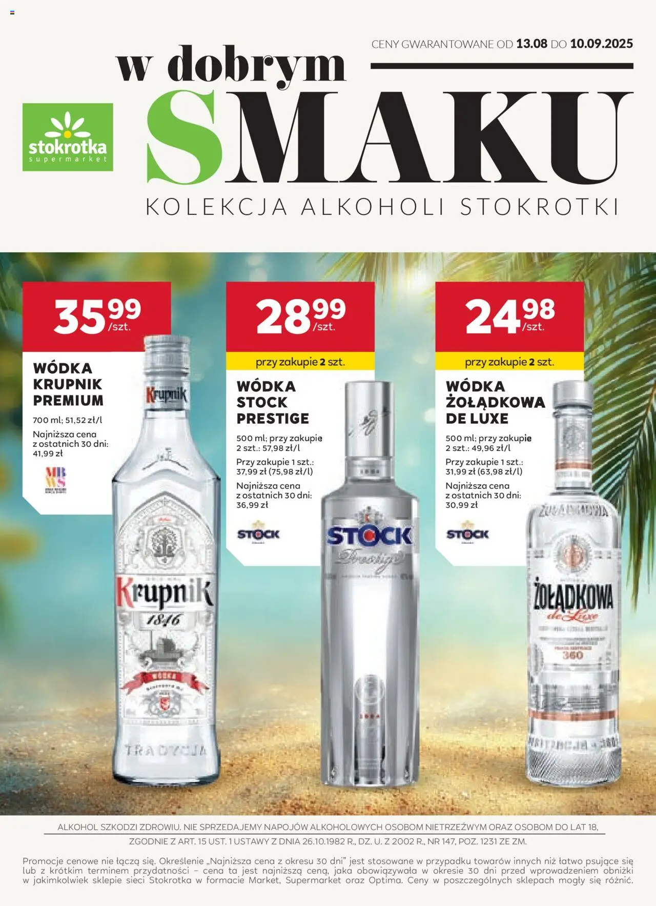 Stokrotka Gazetka - Oferta alkoholowa - strona 1- ważny od 13.08.2025
