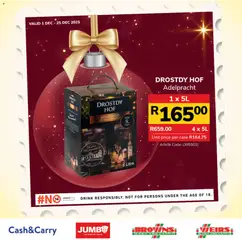 Preview Jumbo Festive Bulk Liquor Specials valid from 01/12/2025