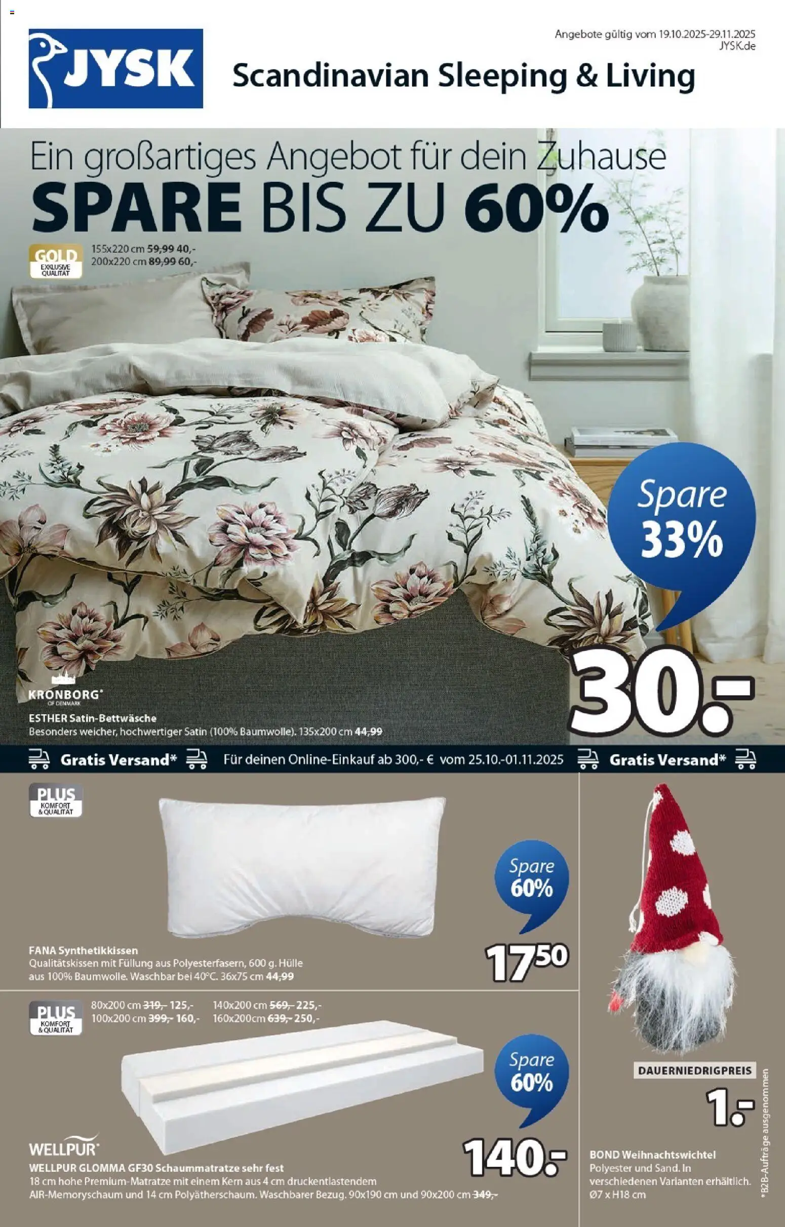 Prospekt JYSK - Seite 1 - gültig ab 19.10.2025