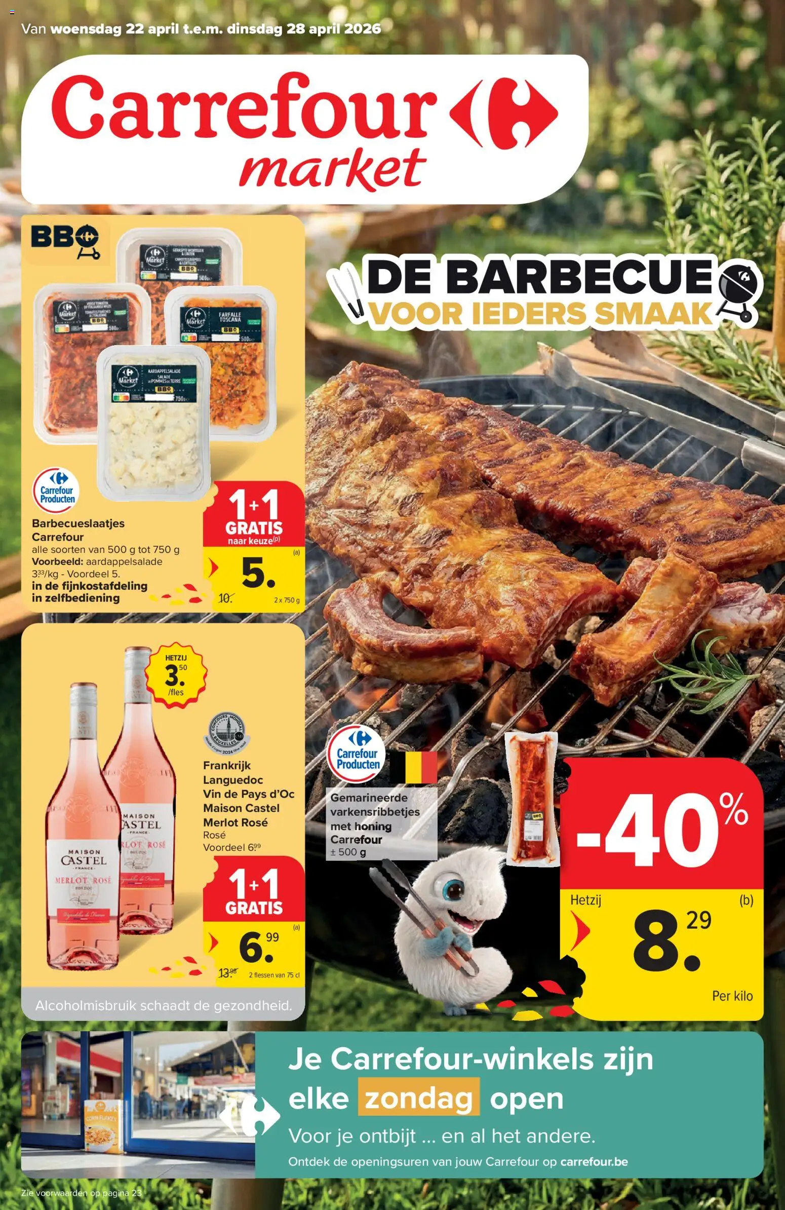 Carrefour market folder week 17 - pagina 1- geldig vanaf 22/04/2026