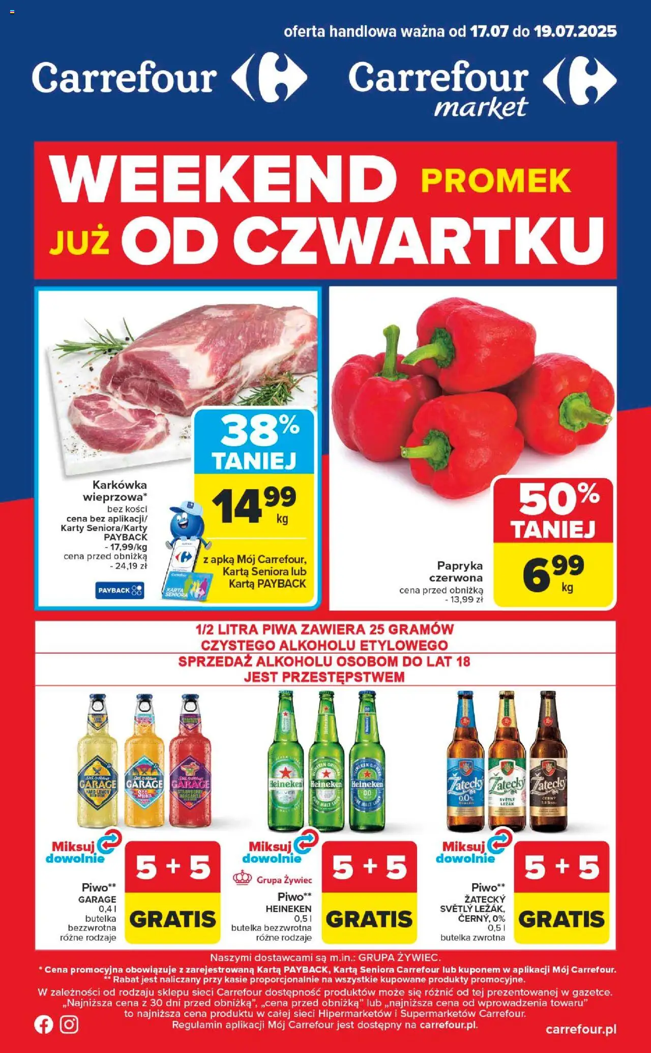Carrefour Gazetka - Weekend promek już od czwartku - strona 1- ważny od 17.07.2025