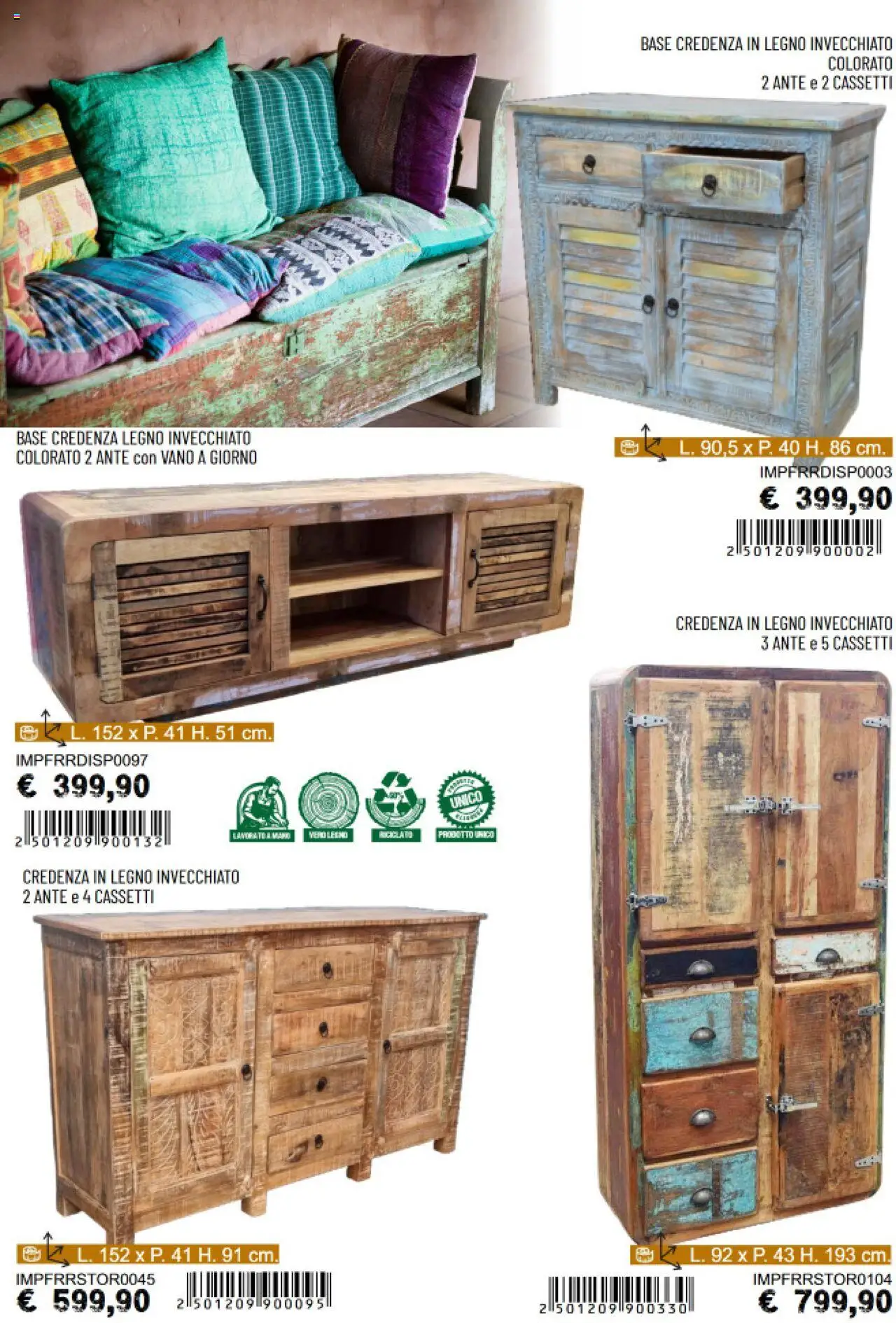 Catalogo - Mobili Etnici in Vero Legno La Prealpina	 - pagina 3 - valido dal 27/09/2024