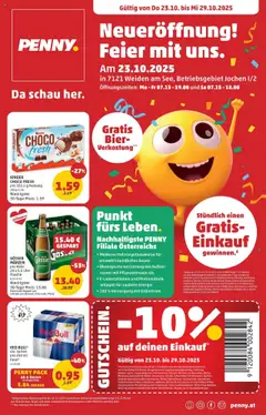Vorschau Penny Markt - Eröffnung in 7121 Weiden am See gültig ab 23.10.2025