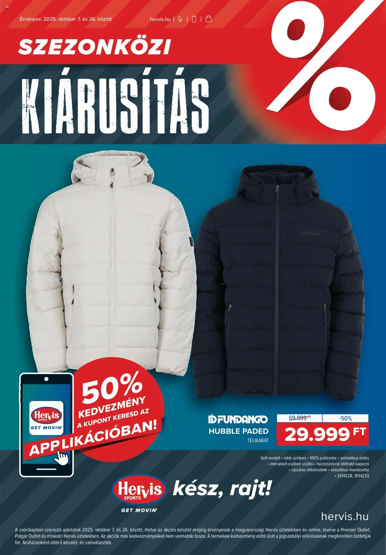 Hervis Sports Akciós újság - 1oldal - érvényes 2025.10.07.-tól