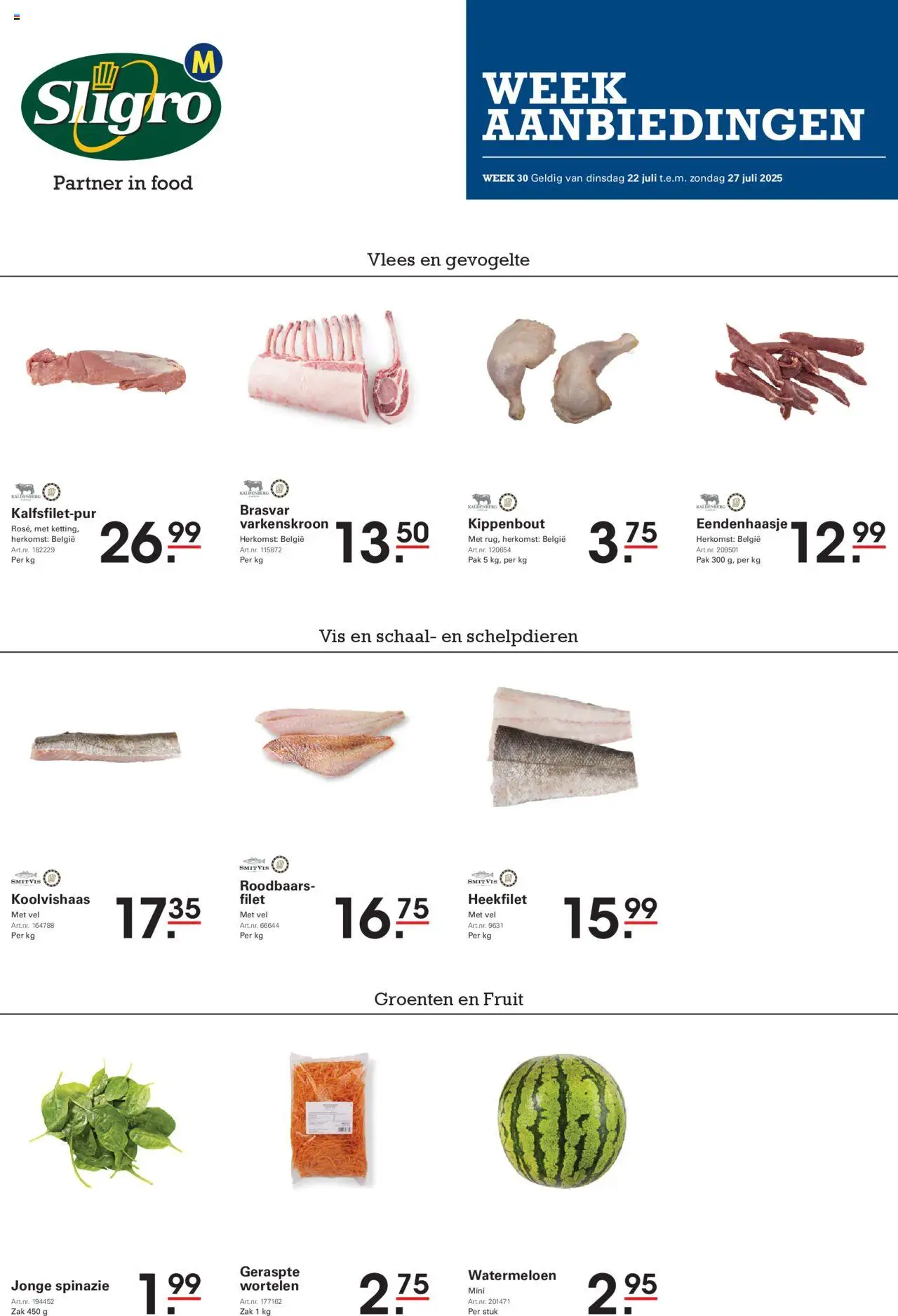 Sligro folder - pagina 1- geldig vanaf 22/07/2025