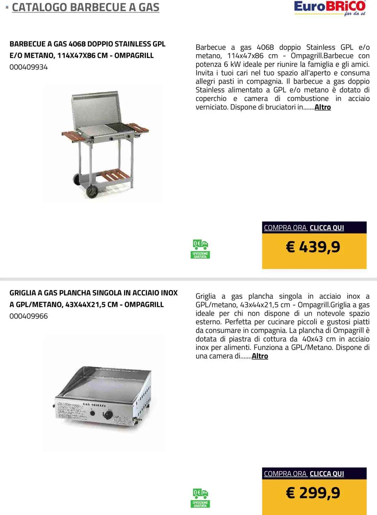 Eurobrico Barbecue a Gas catalogo - pagina 29 - valido dal 23/07/2025