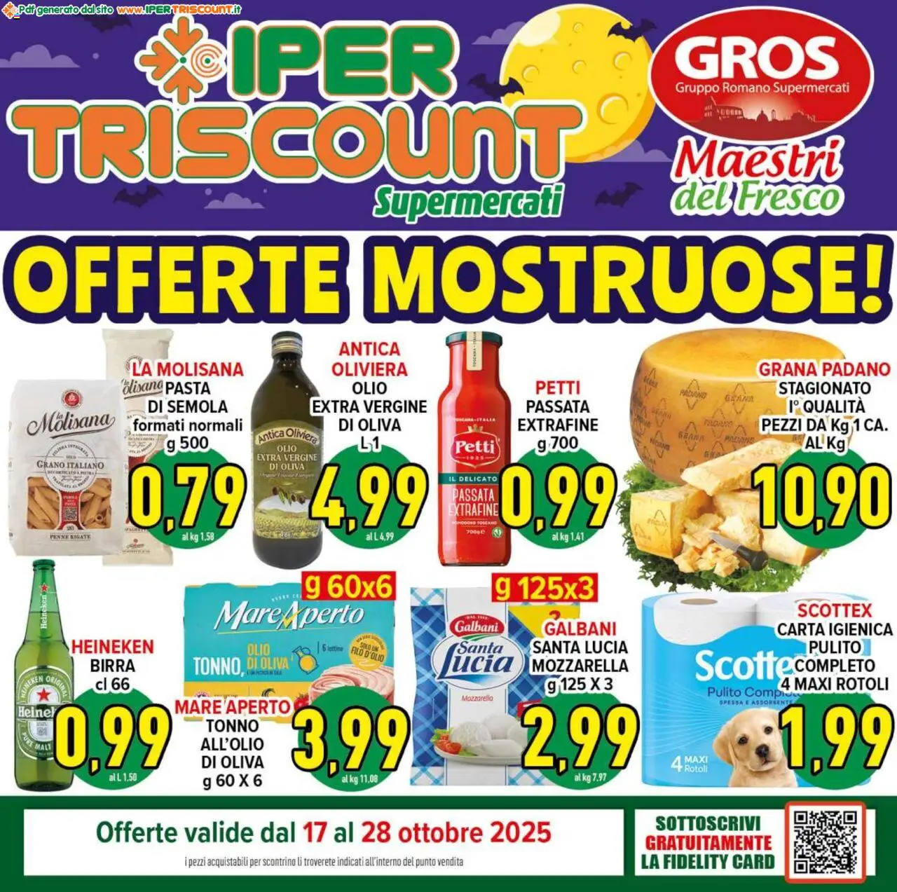 Volantino Ipertriscount	 - pagina 1 - valido dal 17/10/2025