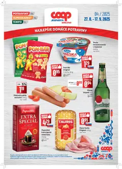 COOP Jednota leták platný od 27.08.2025