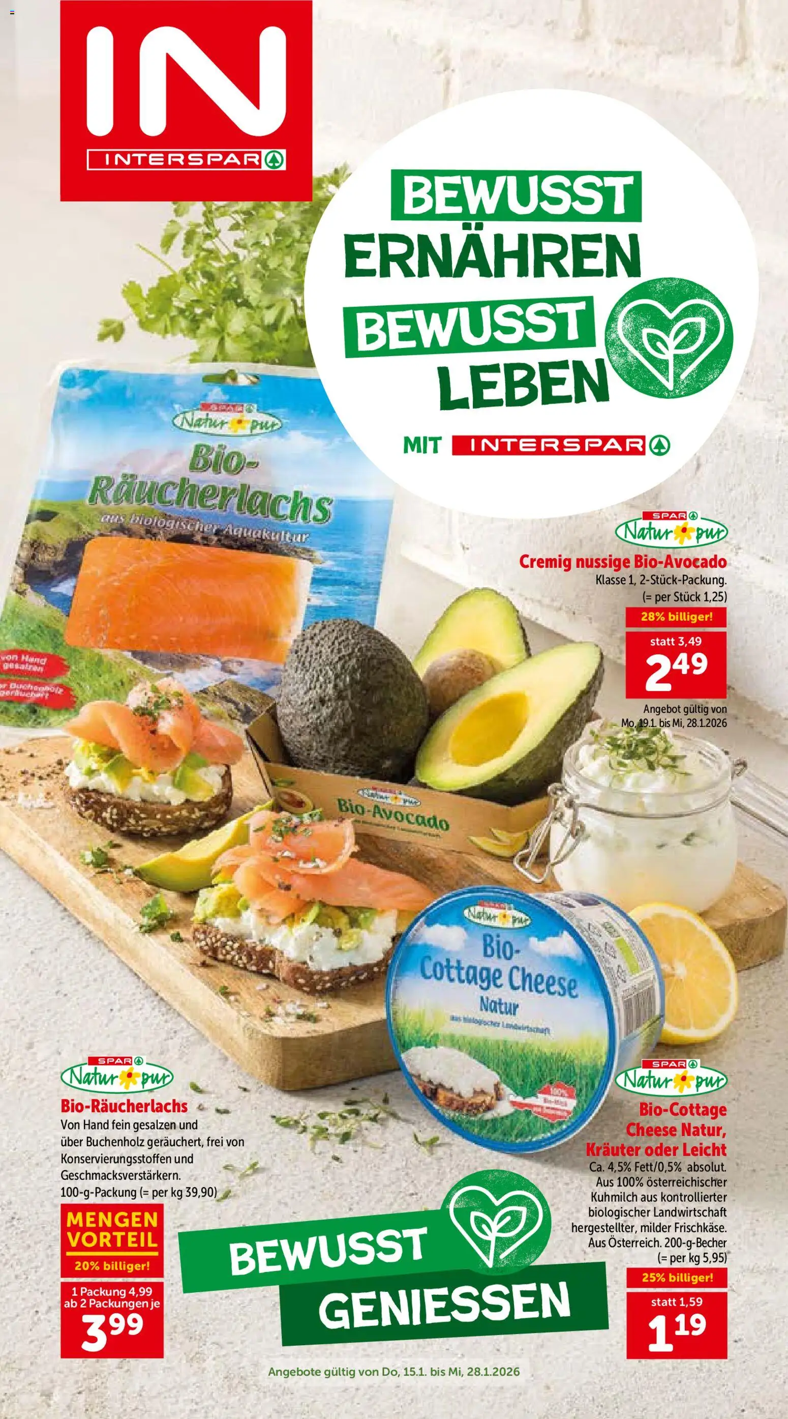 Interspar Bewusst Geniessen - Österreich  - Seite 1- gültig ab 15.01.2026